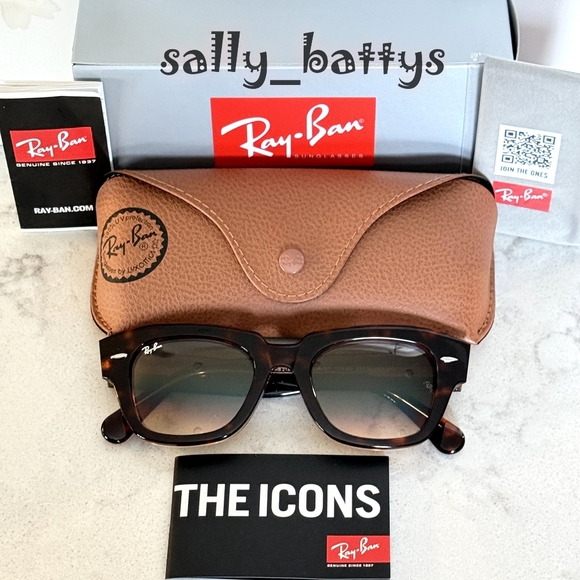 Ray-Ban (Store Display) State Street Gradient Brown Tortoise RB2186 - Picture 4 of 17